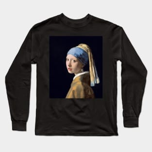 Johannes Vermeer - Girl with a Pearl Earring Long Sleeve T-Shirt